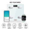 Smart Digital Bathroom Weighing Scale with Body Fat and Water Weight for People; Bluetooth BMI Electronic Body Analyzer Machine; 400 lbs.5 Core