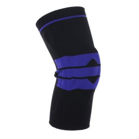 Silicone Spring Knitted Knee Pads Running Basketball Mountaineering (Option: Black S Single)