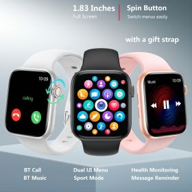 Smart Watch; IP67 Waterproof Fitness Tracker For Android And IOS Phones With Heart Rate Sleep Tracking; many Sport Modes; Blood Oxygen; Fitness Watch (Color: Black White)
