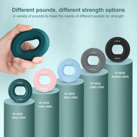Hand Grip Strengthener, Grip Strength Trainer And Finger Exerciser Silicone Adjustable Hand Grip 20-80LB Gripping Ring Finger Forearm Trainer Carpal E (Color: 5Pcs)